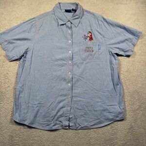 Vintage Y2K Disney Classics Grumpy Embroidered Gingham Shirt Plus 18W/20W‎ Women